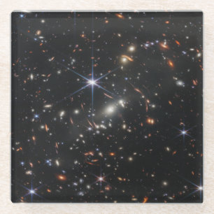 Webb's First Deep Field View of the Universe  Glass Coaster