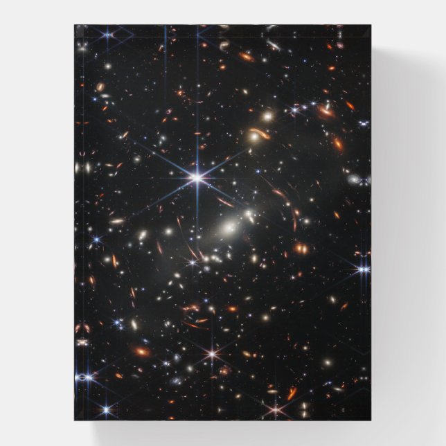 Webb's First Deep Field View of the Universe  Paperweight (Vertical)