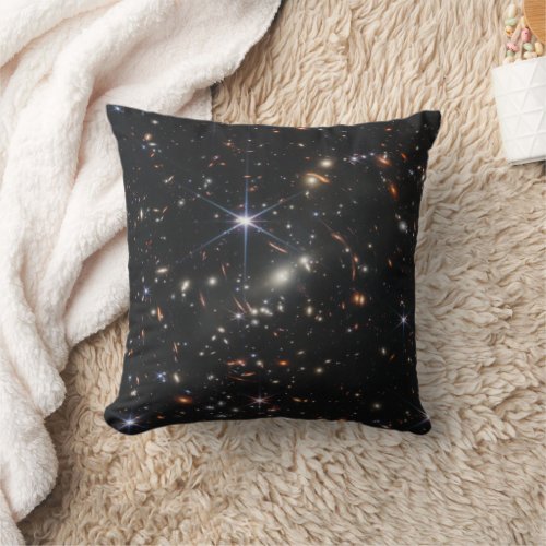 Webbs First Deep Field View of the Universe  Throw Pillow