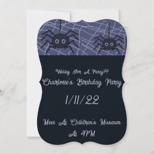 Webby For A Party Invitation