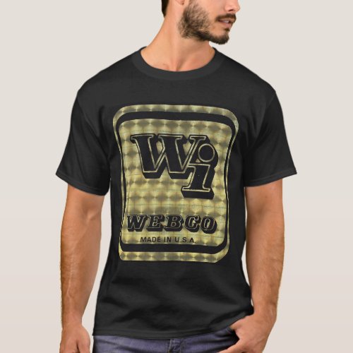 Webco BMX Gold on black T_Shirt