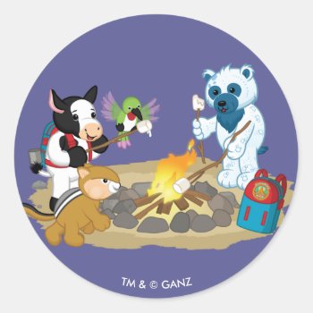 Webkinz | Campfire Marshmallows Classic Round Sticker by webkinz at Zazzle
