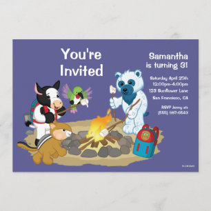 Webkinz Campfire Marshmallows Invitation
