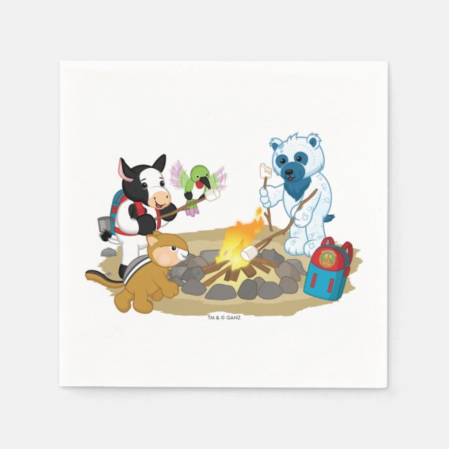 Webkinz | Campfire Marshmallows Paper Napkins (Front)