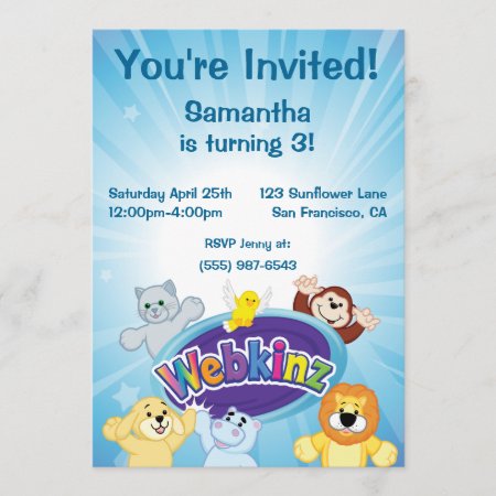 Webkinz: Come In And Play Invitation