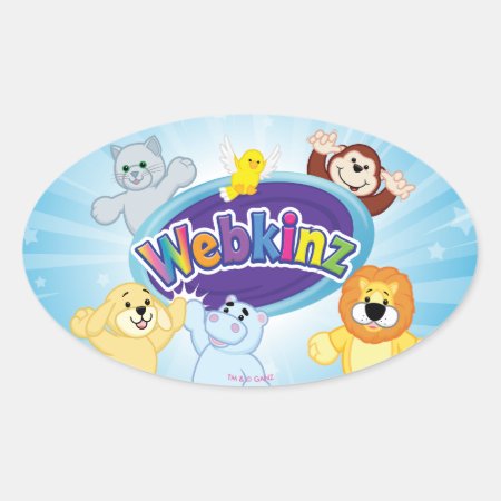 Webkinz: Come In And Play Oval Sticker