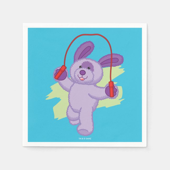 Webkinz | Grape Soda Pup Skipping Rope Napkins (Front)