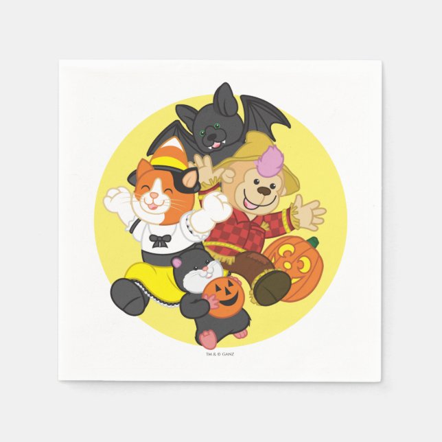 Webkinz Halloween Pets Moon Napkins (Front)