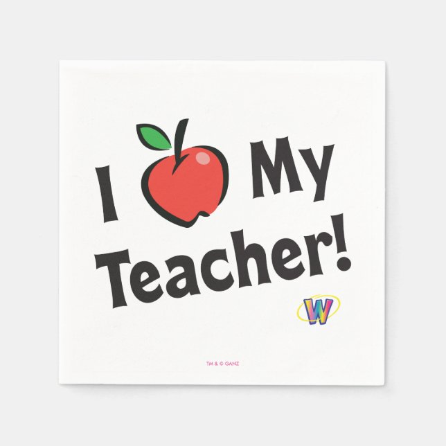 Webkinz: I Love My Teacher! Napkins (Front)