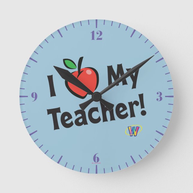 Webkinz: I Love My Teacher! Round Clock (Front)