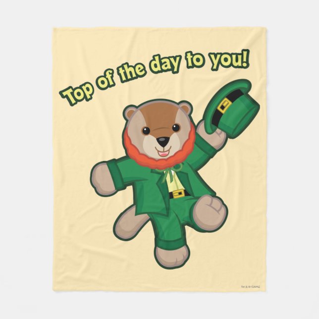 Webkinz Leprachaun Fleece Blanket (Front)