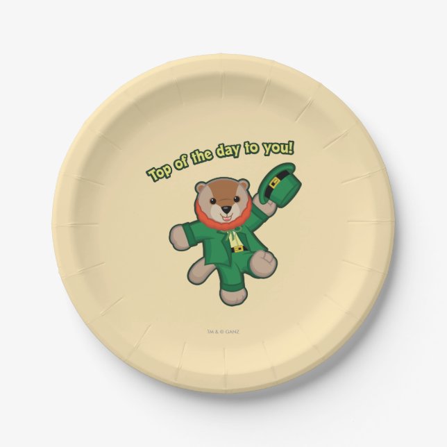 Webkinz Leprachaun Paper Plates (Front)