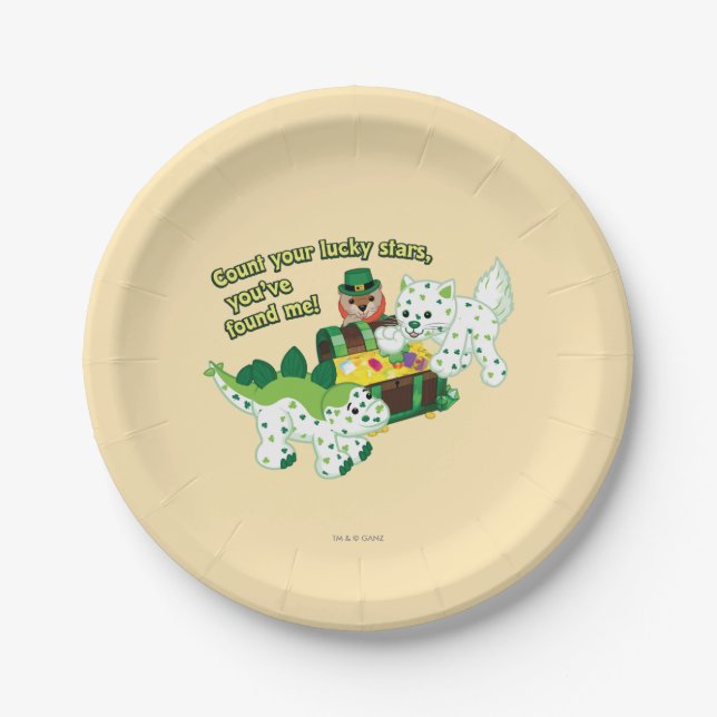 Webkinz Leprechaun
Clover Cat
Lucky Dino Paper Plates (Front)