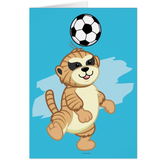 Webkinz | Meerkat Playing Soccer 2 Cards (Front)