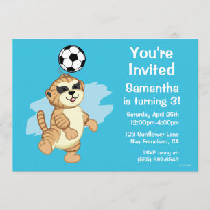 Webkinz Meerkat Playing Soccer Invitation