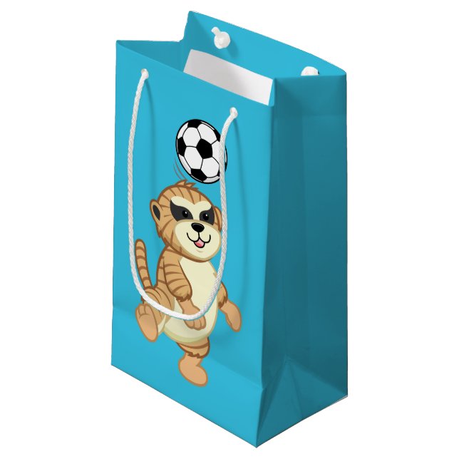 Webkinz | Meerkat Playing Soccer Small Gift Bag (Front Angled)