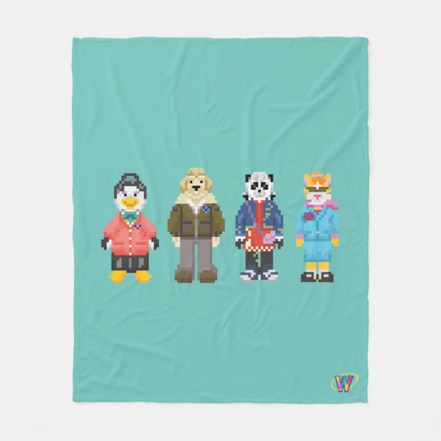Webkinz Pixel Hosts Fleece Blanket (Front)