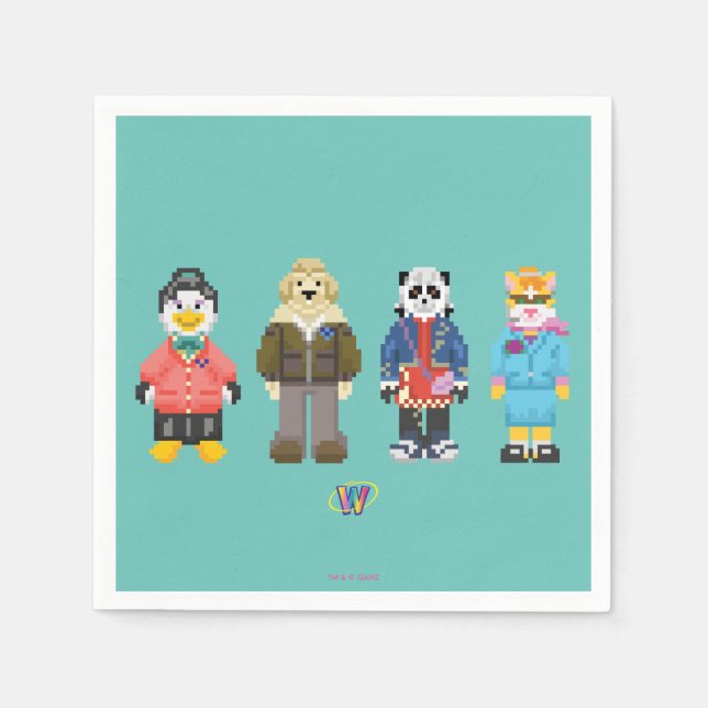 Webkinz Pixel Hosts Paper Napkins (Front)