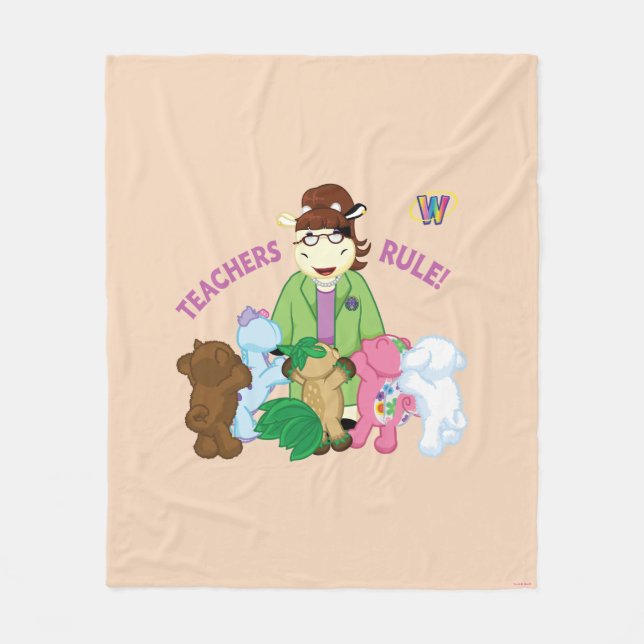 Webkinz: Teachers Rule! Fleece Blanket (Front)
