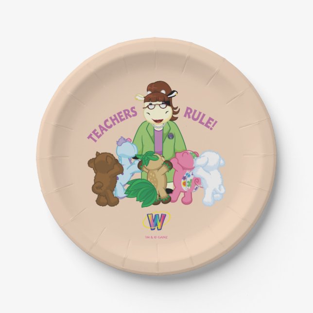 Webkinz: Teachers Rule! Paper Plates (Front)