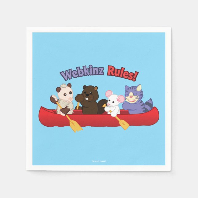 Webkinz | Webkinz Rules Canoe Trip Paper Napkins (Front)