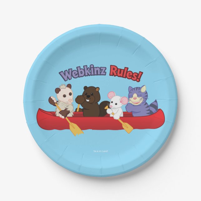 Webkinz | Webkinz Rules Canoe Trip Paper Plates (Front)