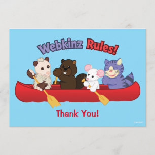 Webkinz Webkinz Rules Canoe Trip Thank You Card