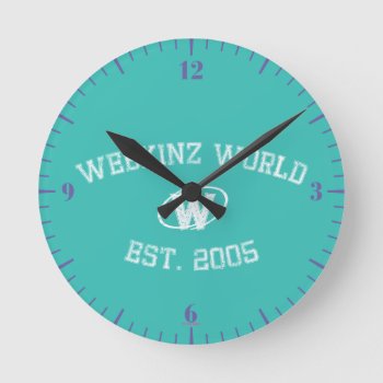 Webkinz World Est. 2005 Round Clock by webkinz at Zazzle