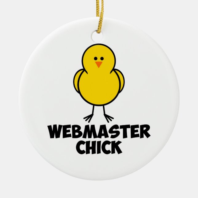 Webmaster Chick Ceramic Ornament (Front)