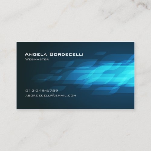 Webmaster Computer InternetTechnical BlueFlashback Business Card