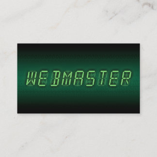 webmaster : digital readout business card