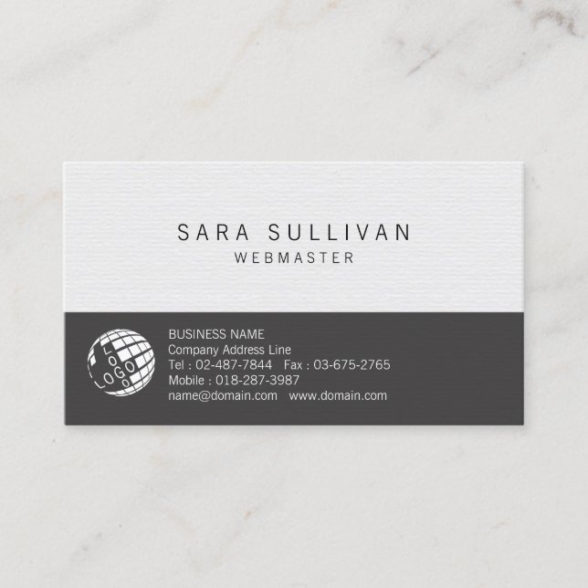 Webmaster Internet Simple Business Card (Front)