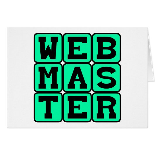 Webmaster, Web Architect Cards (Front Horizontal)