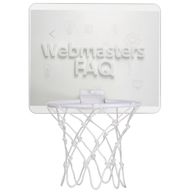 Webmasters FAQ Mini Basketball Hoop (Front)