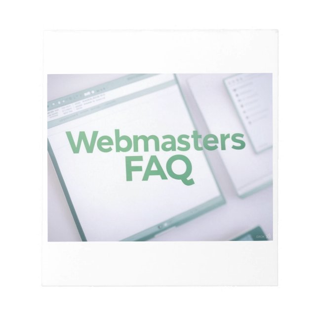 WebMasters FAQ Notepad (Front)