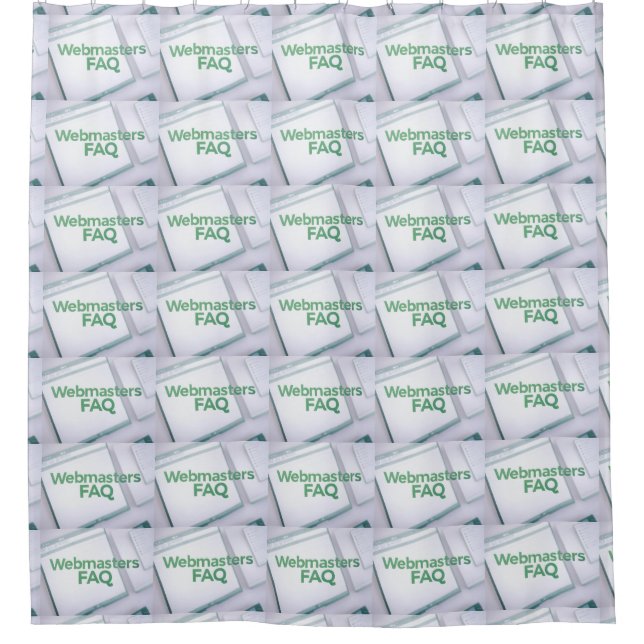 WebMasters FAQ Shower Curtain (Front)