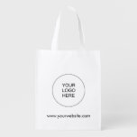 Website Address Add Logo Template Promotional Grocery Bag at Zazzle