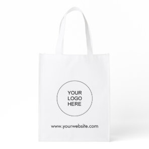 Website Address Add Logo Template Promotional Grocery Bag