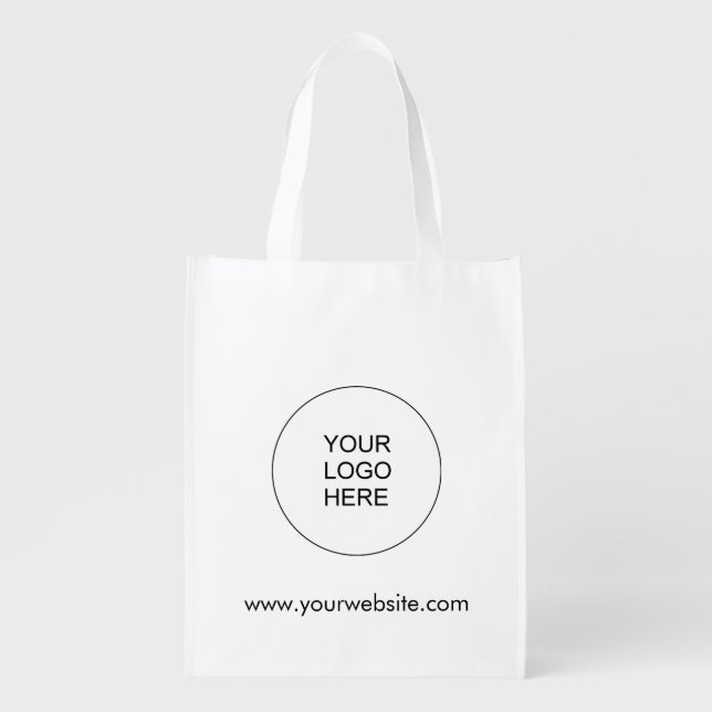 Website Address Add Logo Template Promotional Grocery Bag (Front)