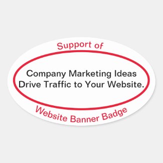 Website Banner Bange SUPPORT OF Oval Sticker