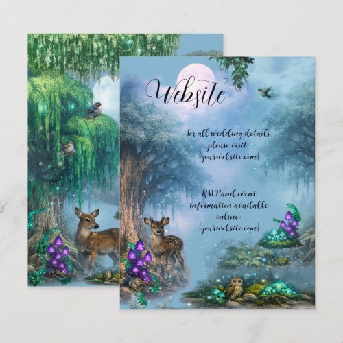 Website Bioluminescent Elegance Wedding Collection Enclosure Card