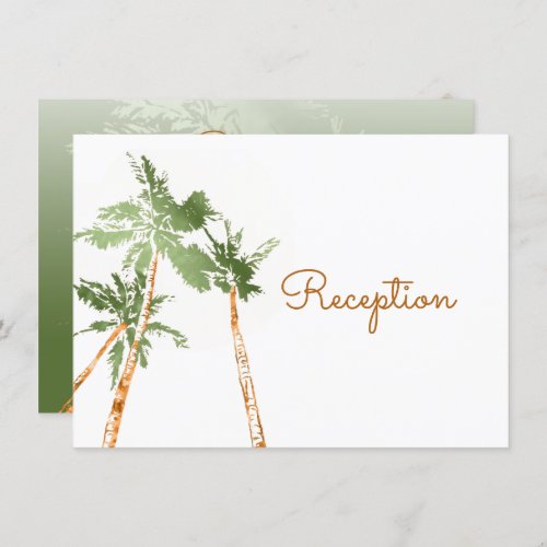 Website Copper Palms Ombre Beach Wedding Reception Invitation