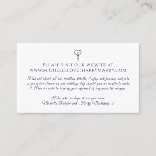 Website enclosure card monogram blue white