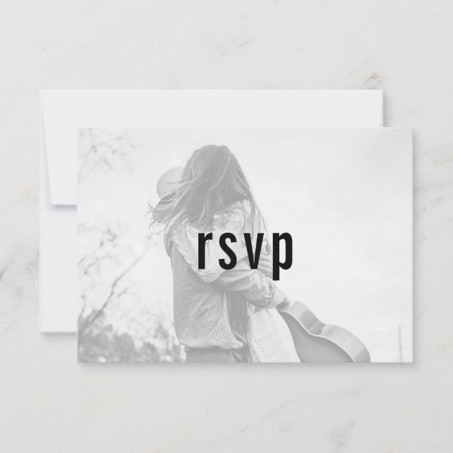 Website Modern Minimalist Simple Photo RSVP Card (Front)