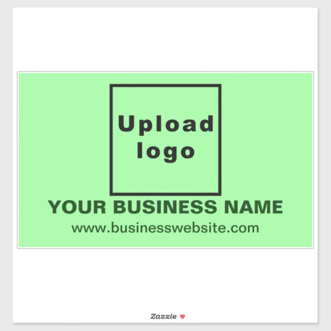 Website on Light Green Large Rectangle Vinyl Sticker (Sheet)