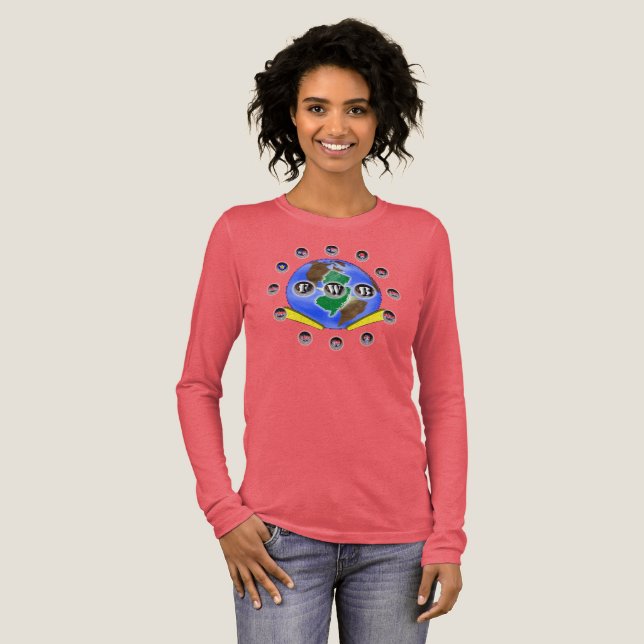 Website Pinball NJ Initials T-Shirt Tri-Blend Shirt (Full Front)