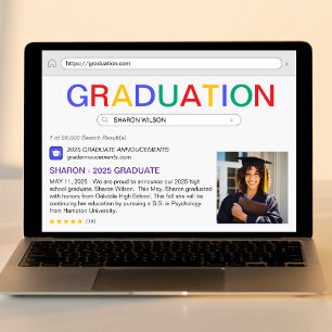 Website Search Result Graduation Announcement