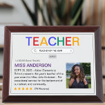 Website Search Result Teacher of the Year Award Plaque<br><div class="desc">Website search engine result teacher of the year plaque with photo.  Personalize it with your own text and a photograph of your teacher.</div>
