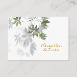 Website Tropical Leaf Shadow Reception Dinner RSVP Enclosure Card