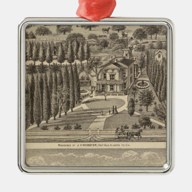 Webster, Badger residences Metal Ornament (Front)